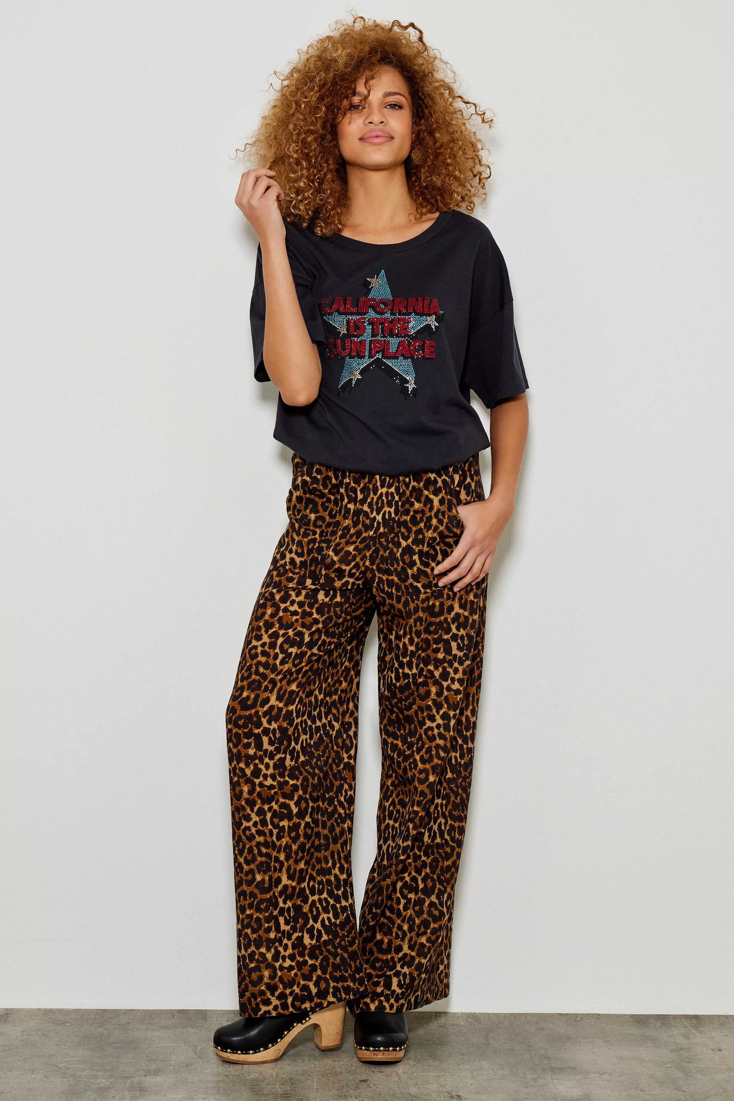Five Jeans 739 Nessy Fluid Bukser Leopard Sale
